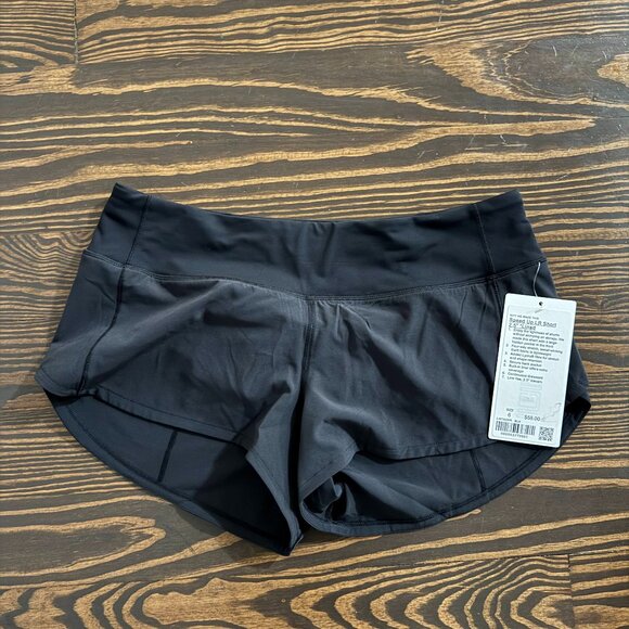 Lululemon Speed Up LR Short 2.5" Lined - black, size 6 - Picture 1 of 2